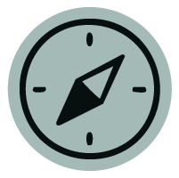 Kompassi: kehitystä ja suuntaviivojen näyttämistä